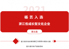 腾博会官网入选 “浙江省生长型文化企业”
