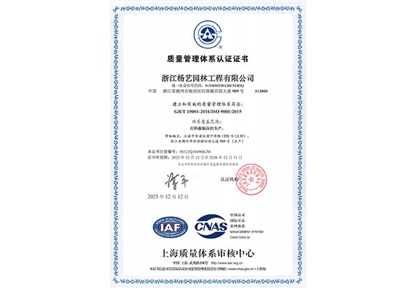 质量治理系统认证